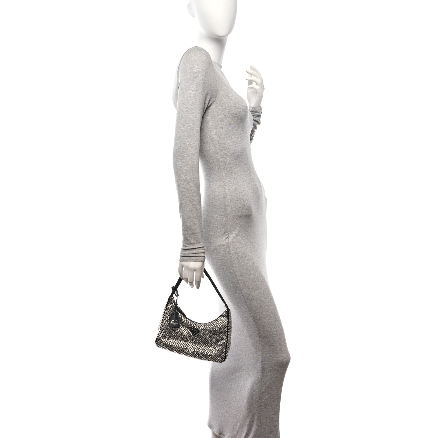 Prada Satin Crystal Mini Re-Edition 2000 Bag Cristal 3 of 13