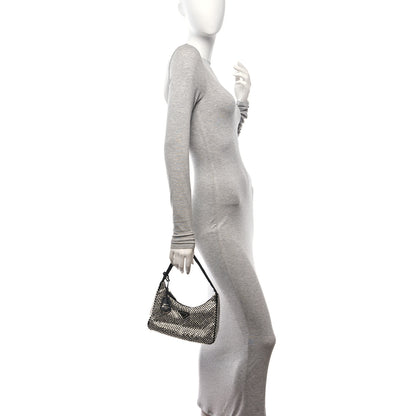Prada Satin Crystal Mini Re-Edition 2000 Bag Cristal 3 of 13