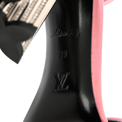 Louis Vuitton Satin Crystal Silhouette Sandals 39 Pink 9 of 14