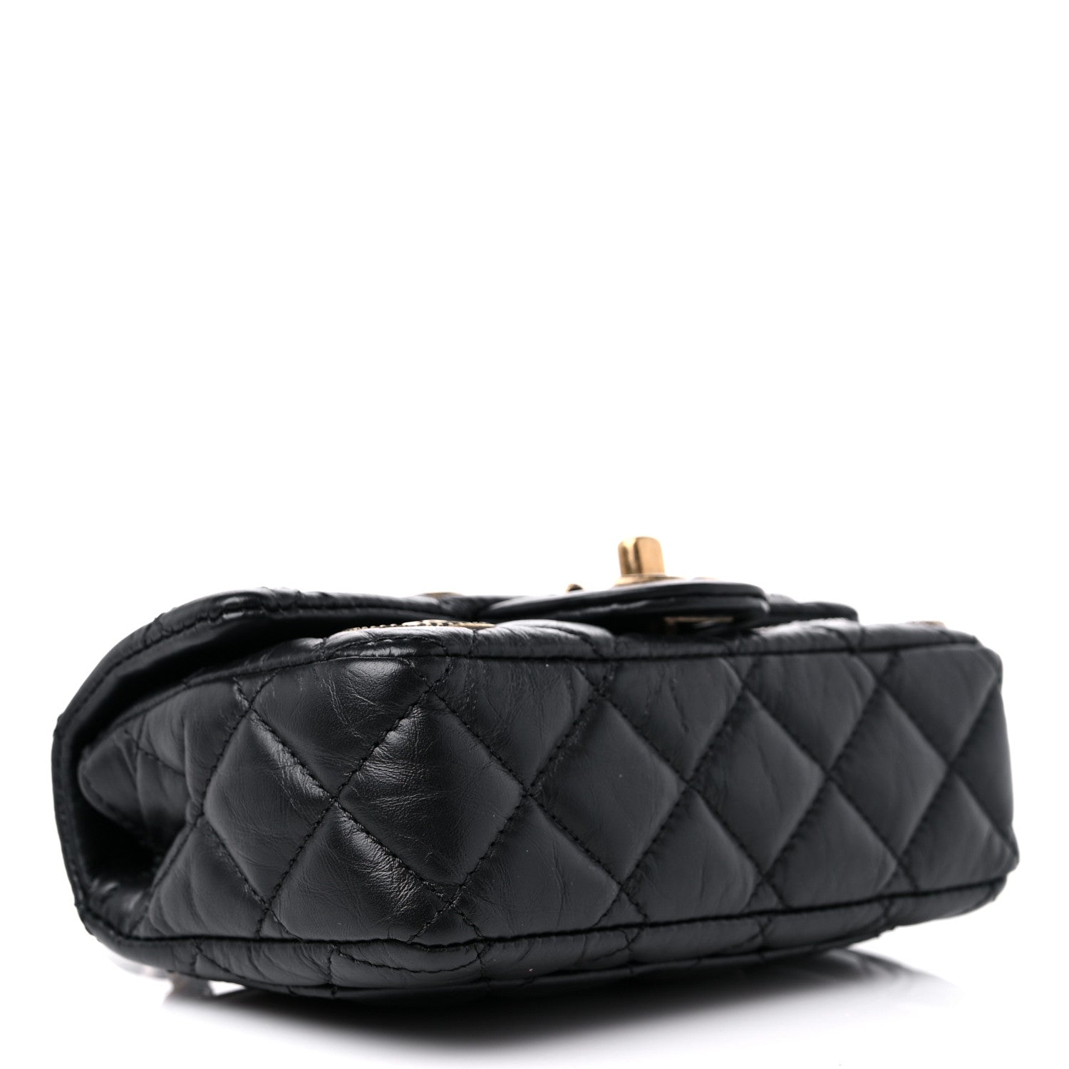 Chanel Aged Calfskin Quilted Extra Mini Medallion Flap Black 4 of 9