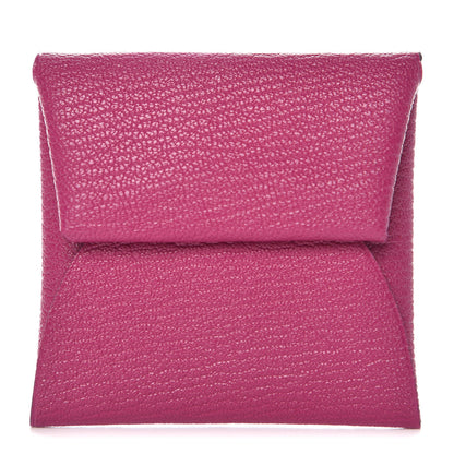Hermes Chevre Mysore Bastia Coin Purse Rose Pourpre 1 of 8