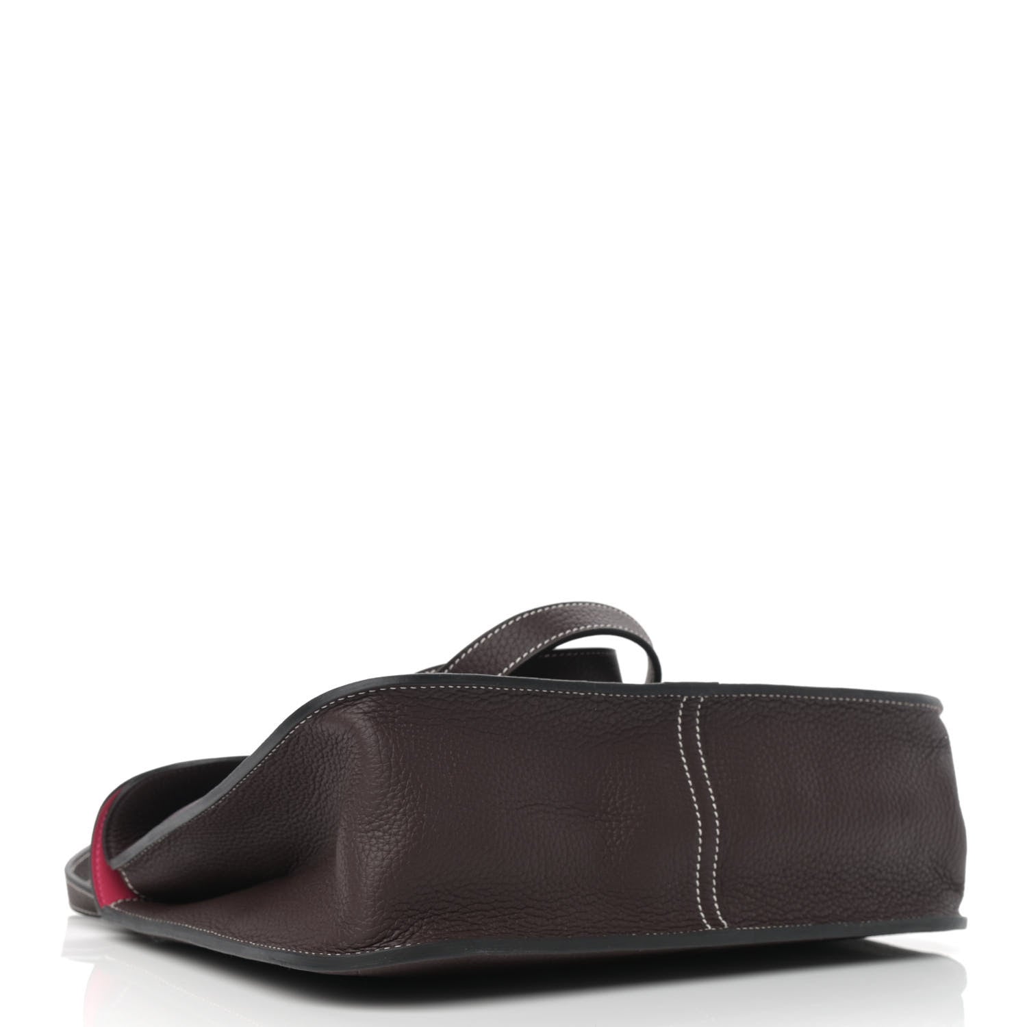 Hermes Taurillon Clemence Verso Halzan 31 GM Rouge Sellier Framboise 4 of 11