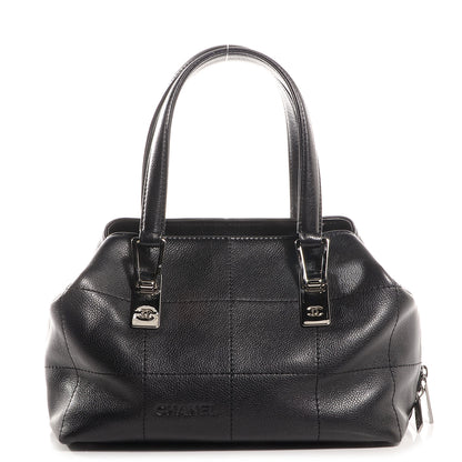 Chanel Caviar Square Stitched Medium Tote Black 1 of 8