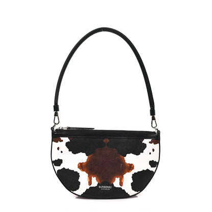 Burberry Calfskin Camouflage Mini Olympia Shoulder Bag Black 1 of 9