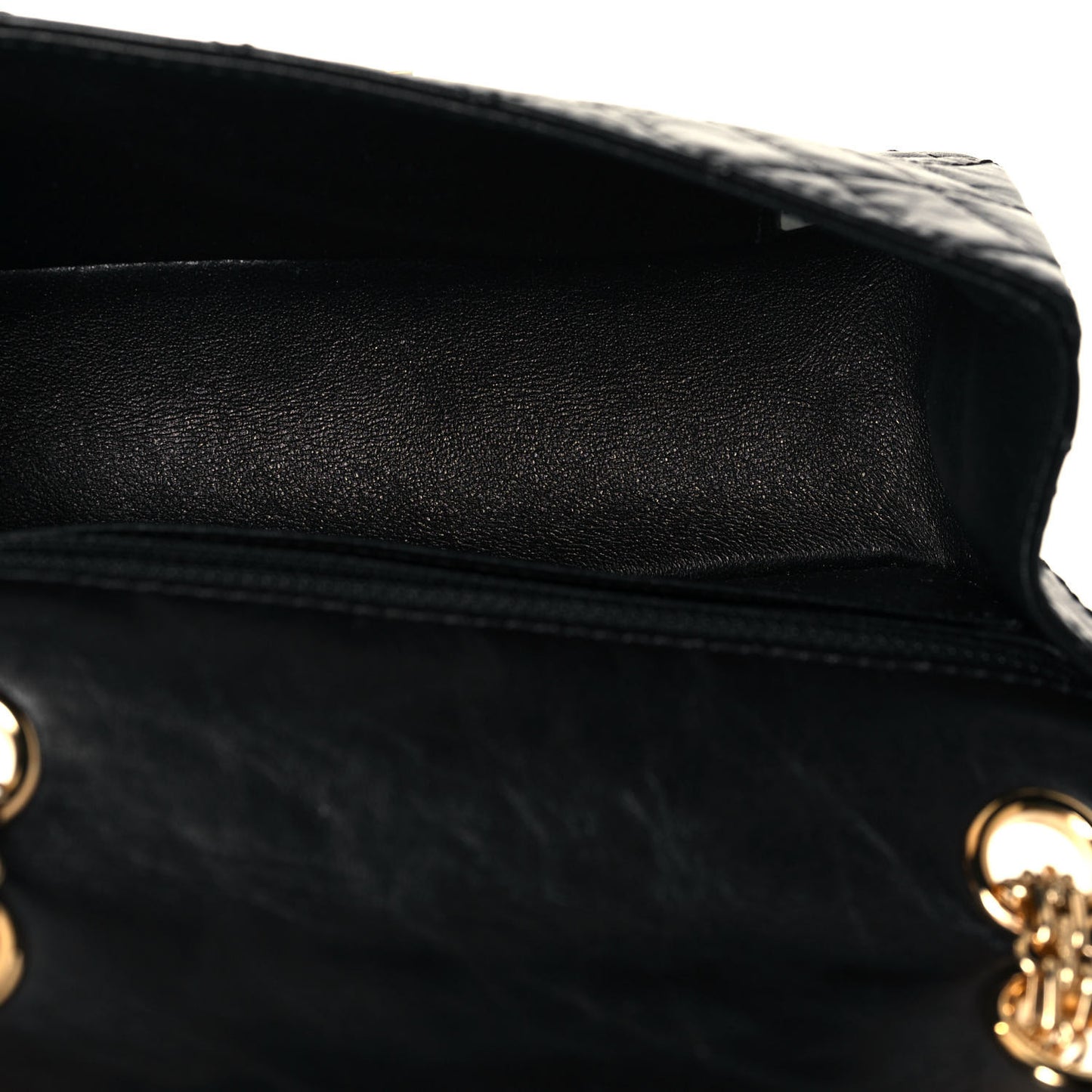 Aged Calfskin Quilted 2.55 Reissue Mini Flap Black