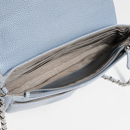 Chanel Caviar Half Moon Wallet On Chain WOC Light Blue 5 of 8