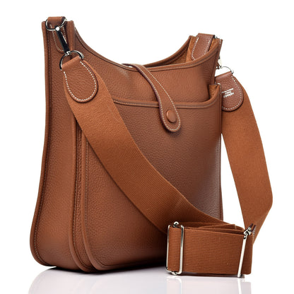 Hermes Taurillon Clemence Evelyne III PM Gold 3 of 8