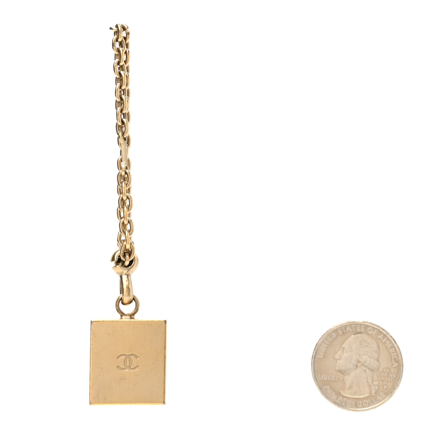 Chanel Resin Crystal Bag Charm Gold 2 of 4