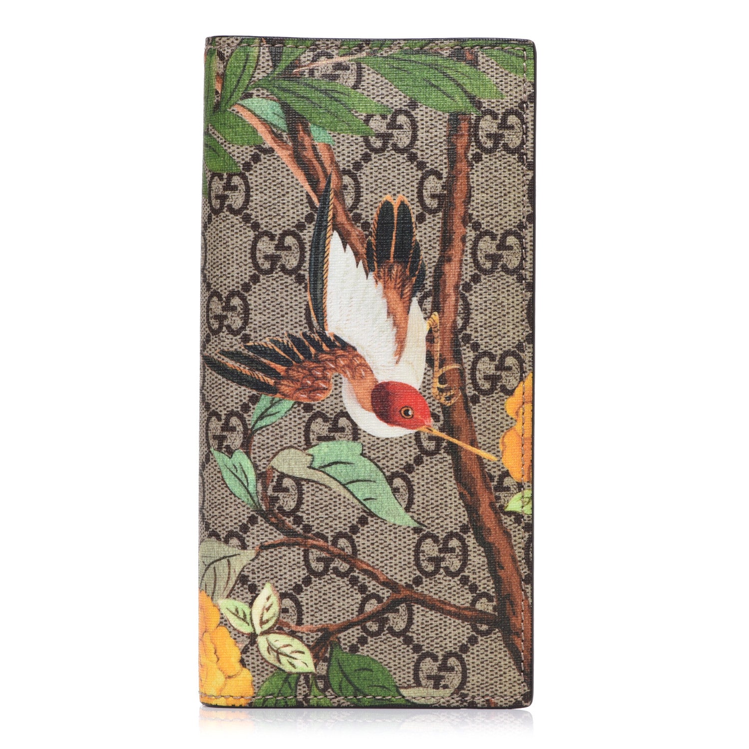 Gucci GG Supreme Monogram Tian Long Wallet Beige Multicolor New Acero 1 of 7
