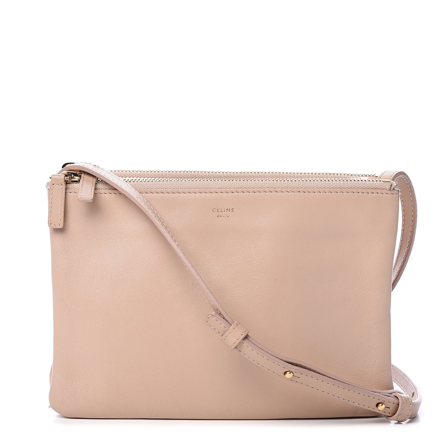 Smooth Lambskin Small Trio Crossbody Bag Powder