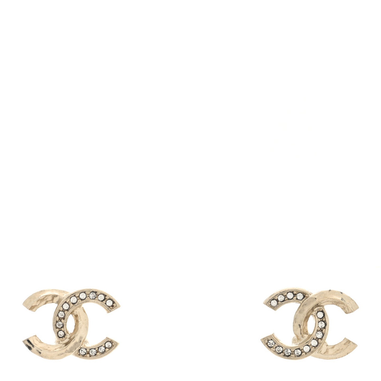Crystal CC Earrings Gold