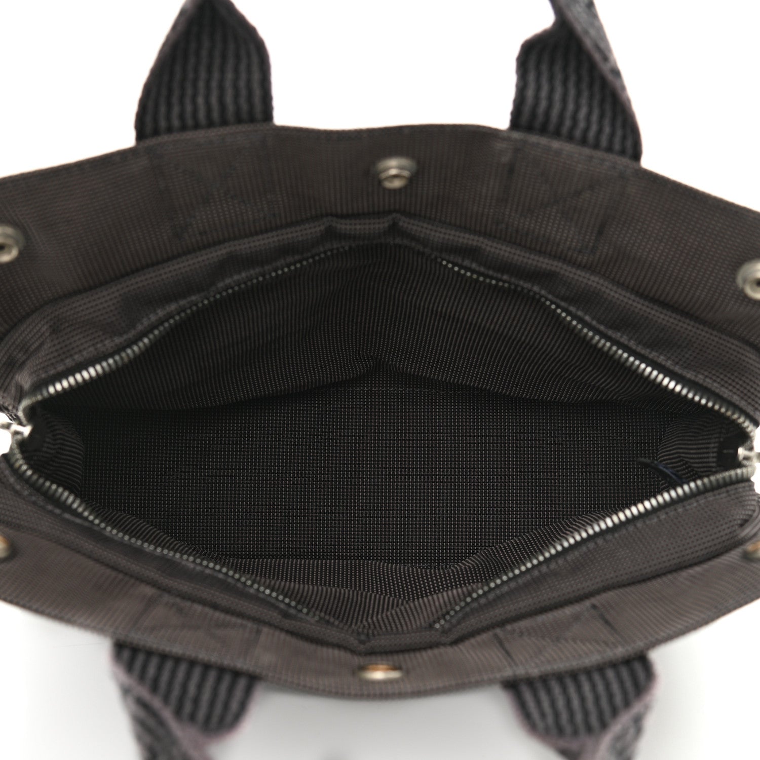 Hermes Canvas Tout Fourre PM Grey 5 of 9