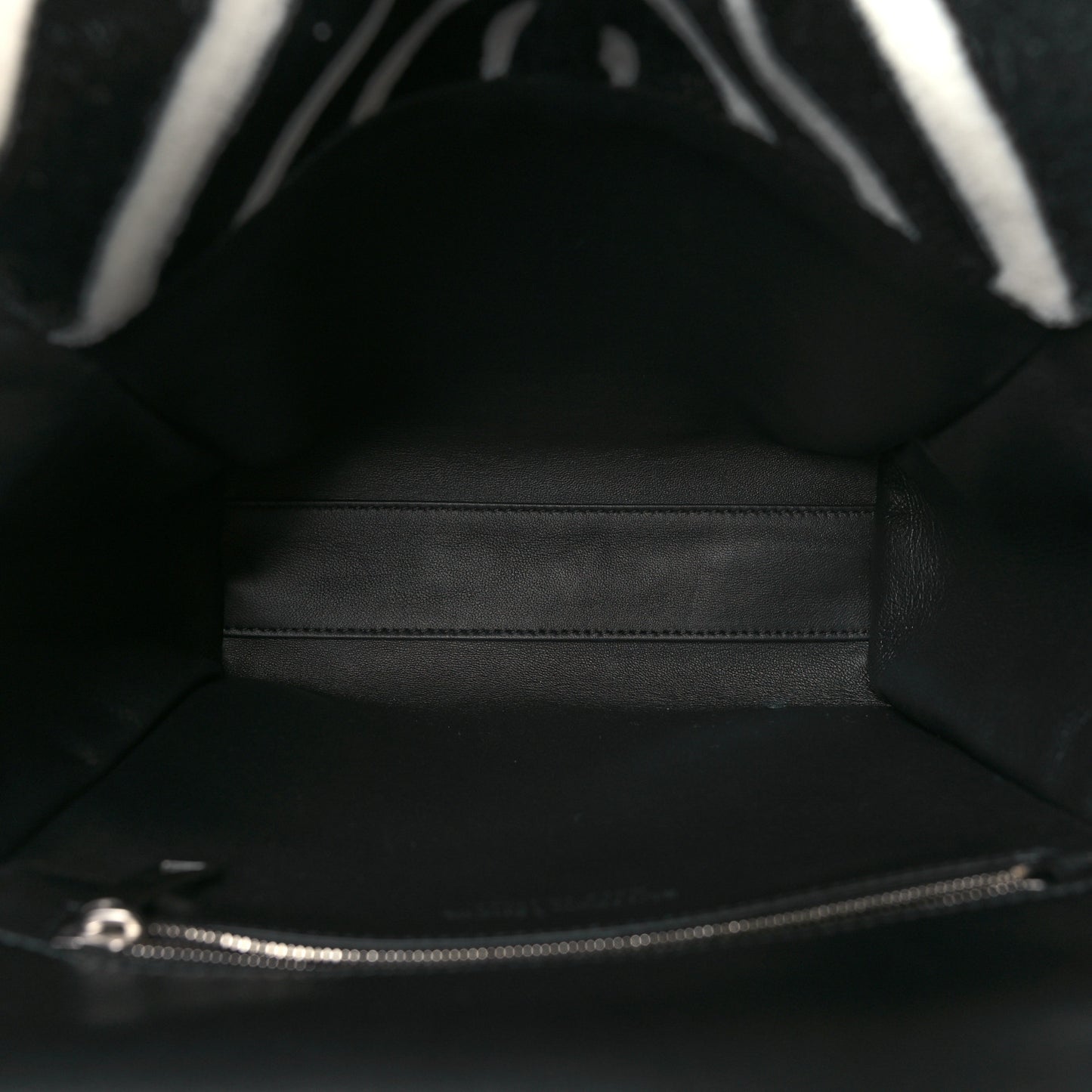 Tufted Zebra Clip Bag Black White