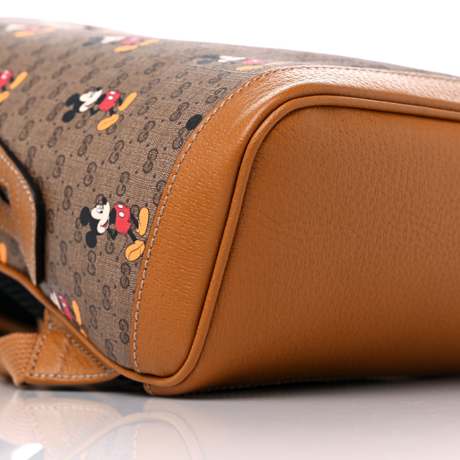 Gucci X DISNEY Mini Vintage GG Supreme Monogram Mickey Mouse Small Dome Backpack Beige Vintage Sun Oil 8 of 9