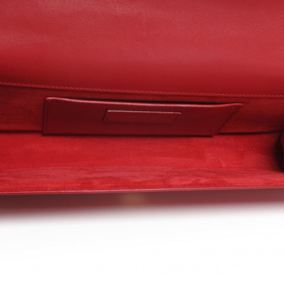 Leather Cassandre Clutch Red