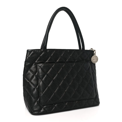 Chanel Caviar Quilted Medallion Tote Black 3 of 12