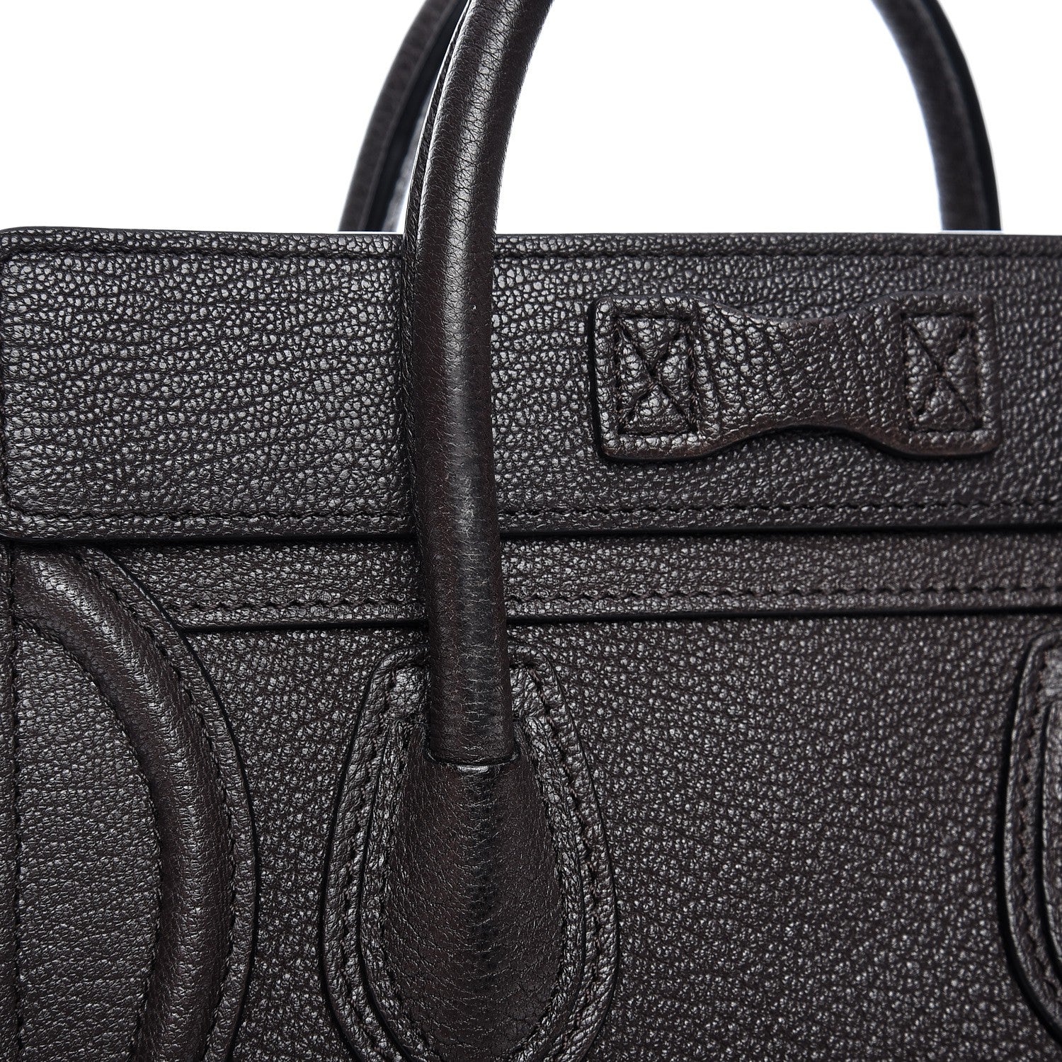 Celine Goatskin Nano Luggage Dark Taupe 10 of 10