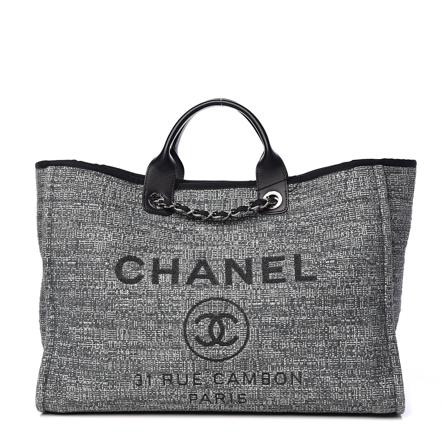 Canvas Large Deauville Tote Charcoal