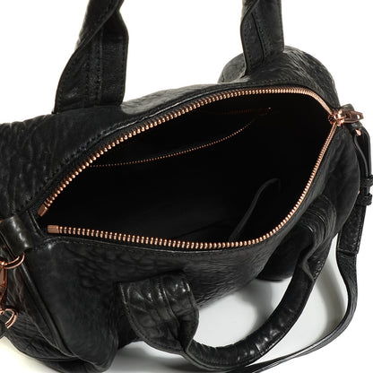 Alexander Wang Pebbled Lambskin Rocco Black Rose Gold Hardware 5 of 6
