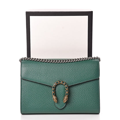 Gucci Calfskin Mini Dionysus Chain Wallet Emerald 10 of 10