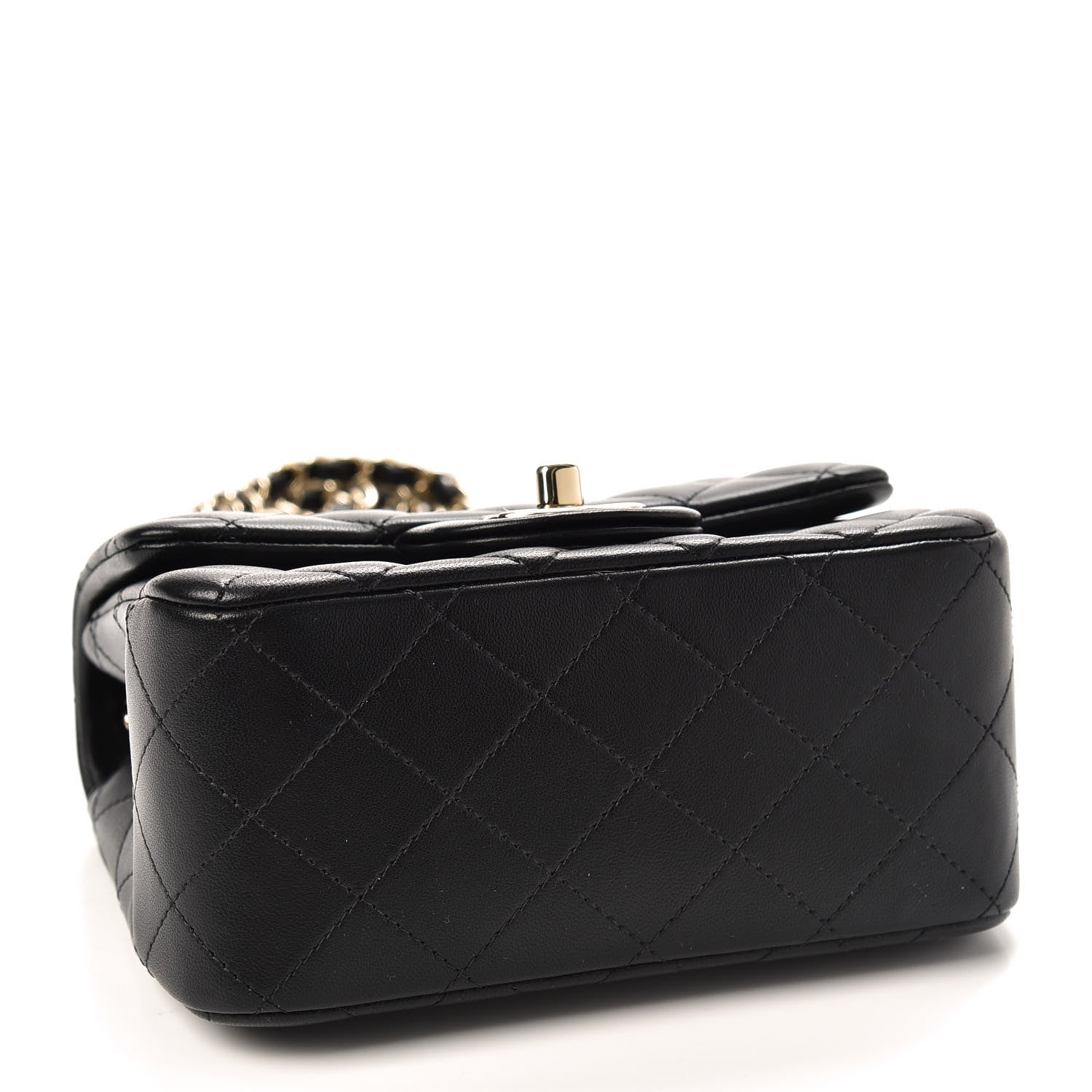 Chanel Lambskin Quilted Mini Square Flap Black 4 of 10