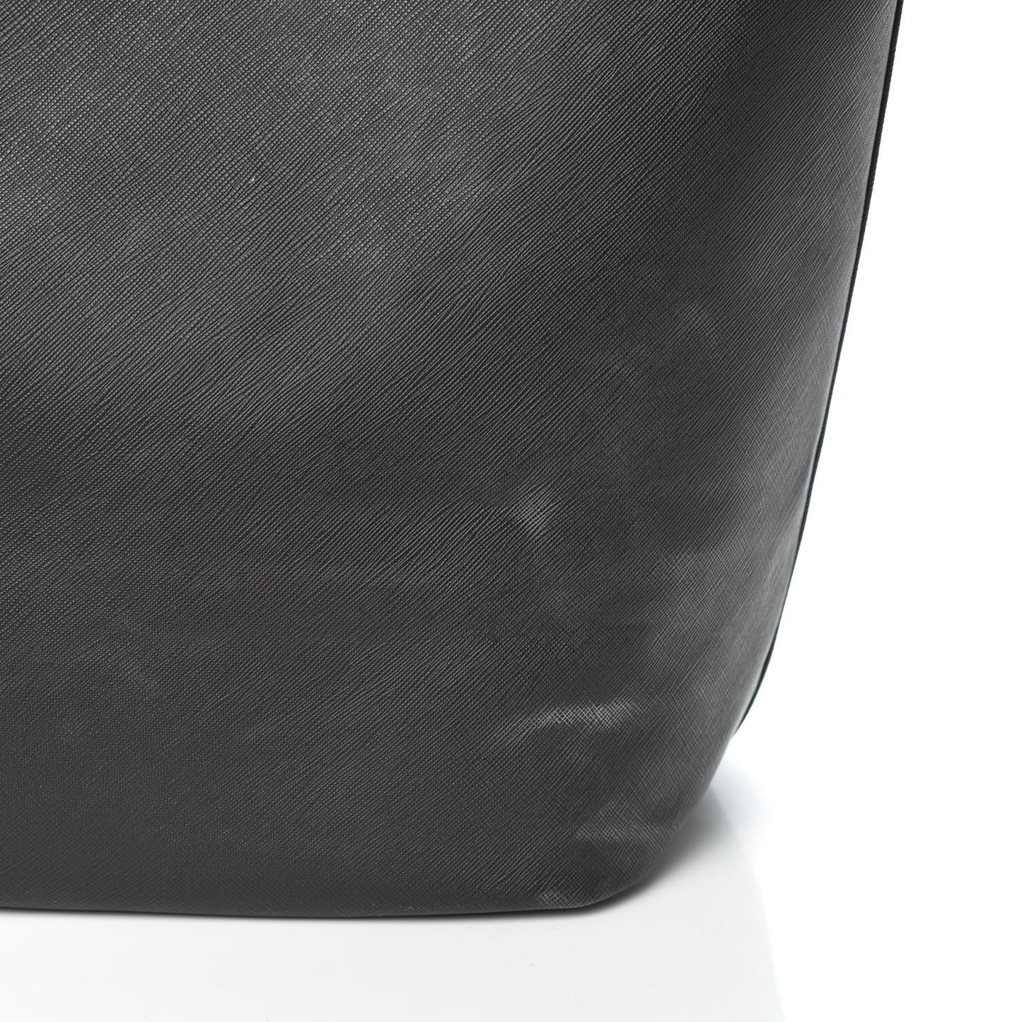 Textured Coated Canvas Bambi Print Large Antigona Tote Black