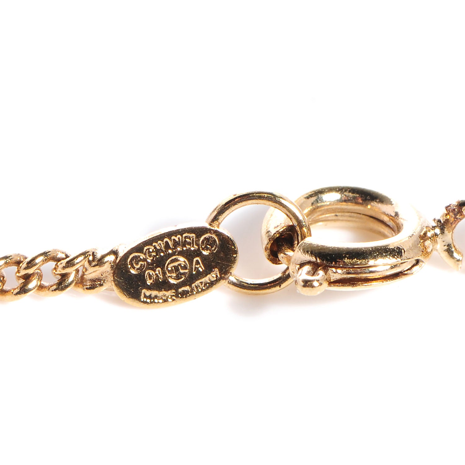 Chanel Black Crystal Coco Necklace Gold 4 of 5