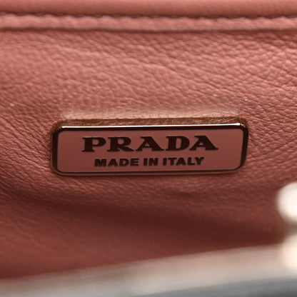 Prada Saffiano Top Handle Frame Bag Black 6 of 9