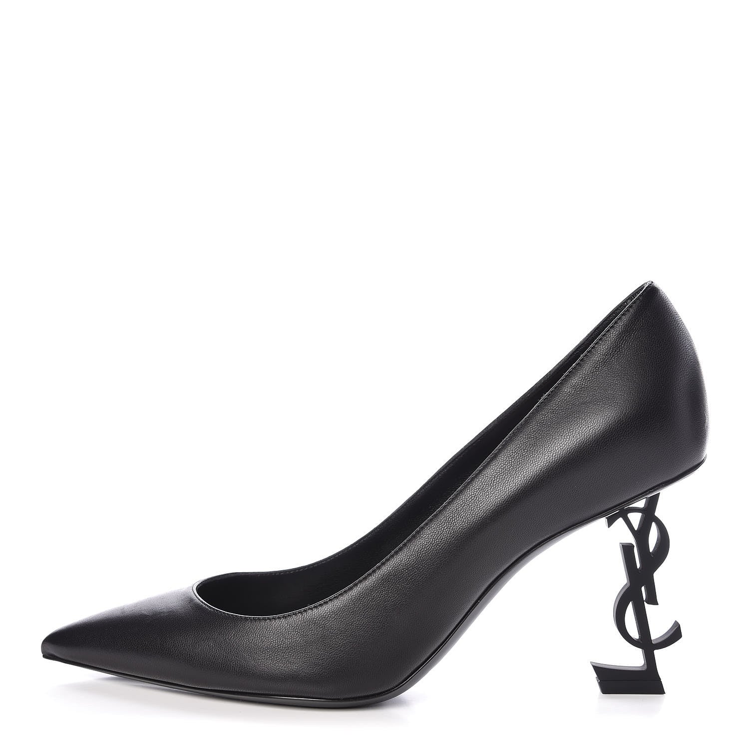 Saint Laurent Calfskin Opyum 85 Pumps 39 Black 1 of 9