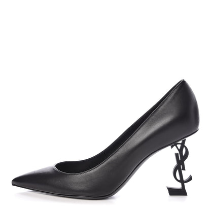 Saint Laurent Calfskin Opyum 85 Pumps 39 Black 1 of 9