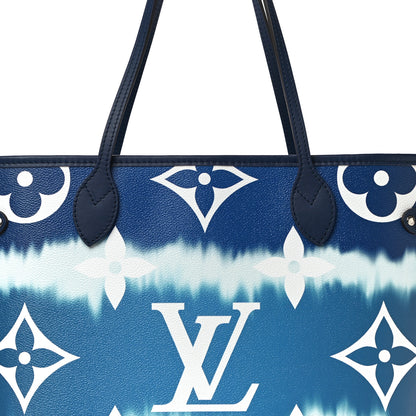 Louis Vuitton Monogram Escale Neverfull MM Blue 7 of 9