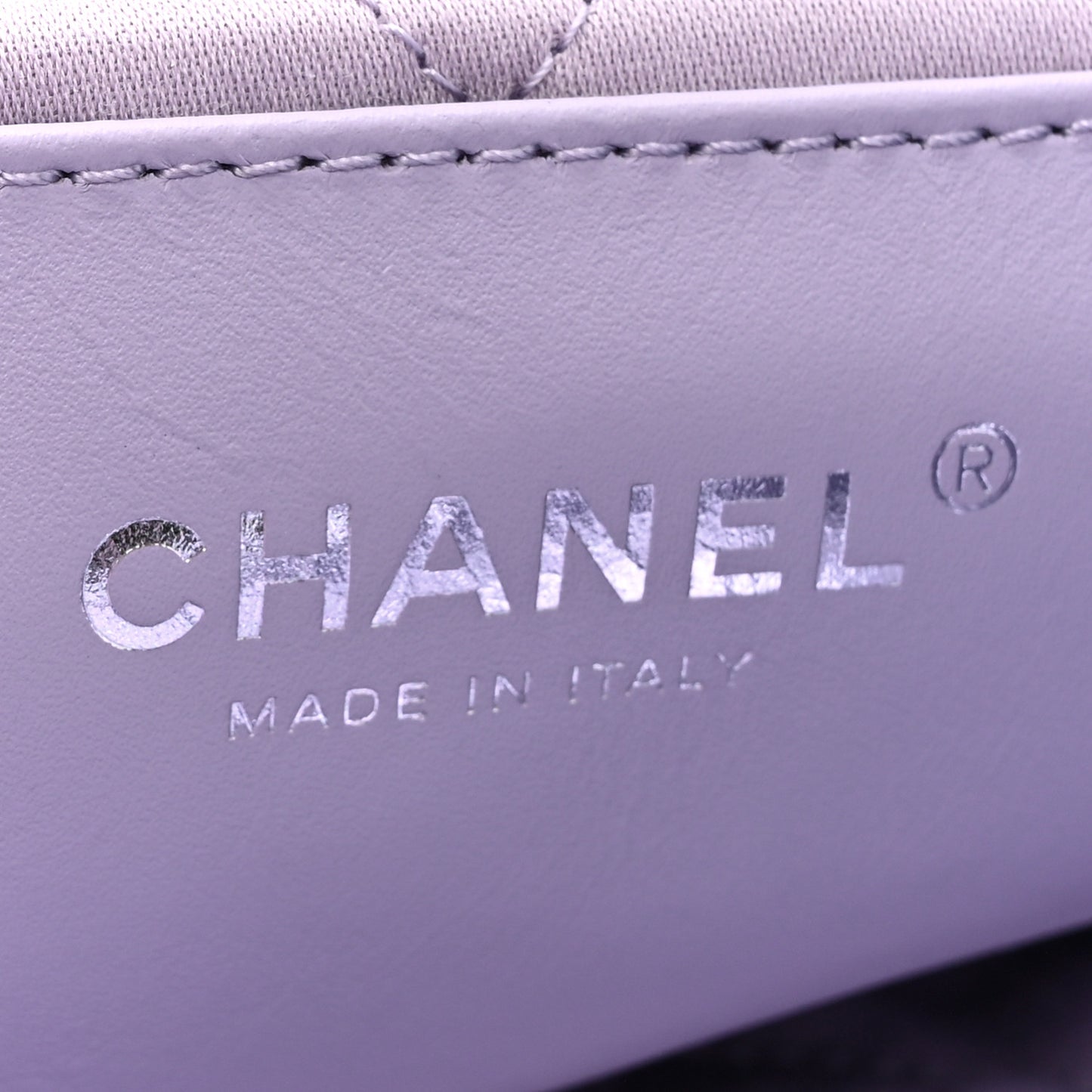 Metallic Calfskin Quilted Mini Chanel 22 Lilac