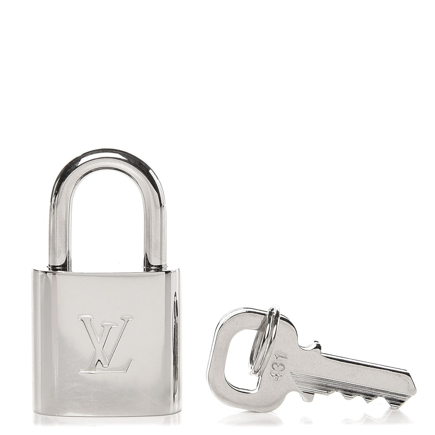 Polished Silver Lock and Key Set