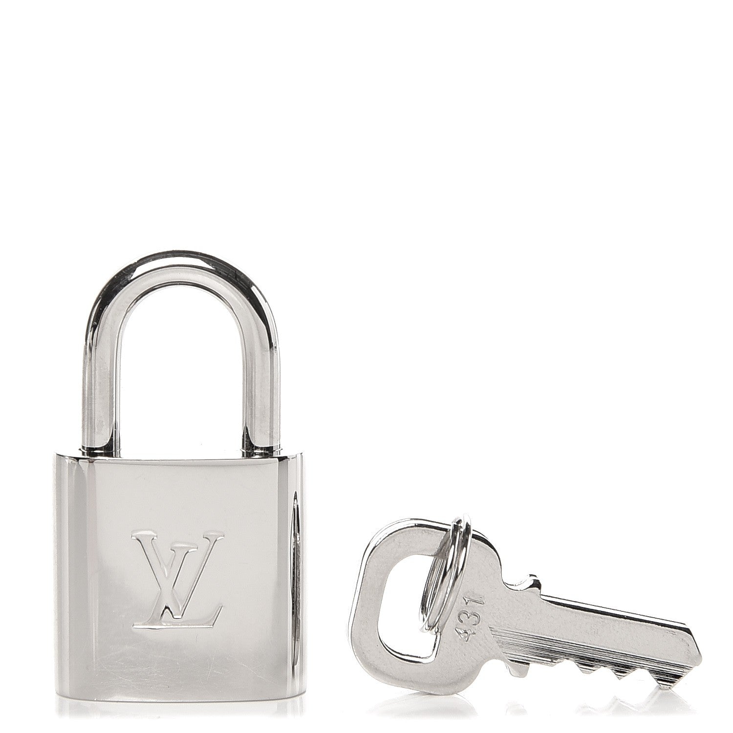 Louis Vuitton Polished Silver Lock and Key Set 1 of 3