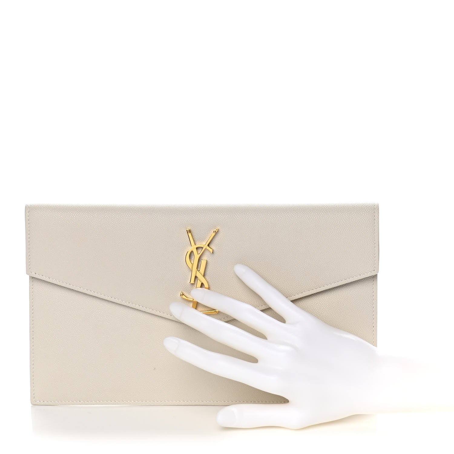 Saint Laurent Grain De Poudre Uptown Pouch Crema Soft 2 of 8