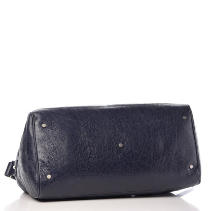 Balenciaga Agneau Classic Silver Hardware S Squash Boston Bleu Nuit Dark Sea 4 of 8