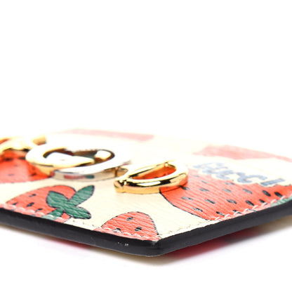 Gucci Calfskin Strawberry Print Zumi Case Case Ivory Red 8 of 12
