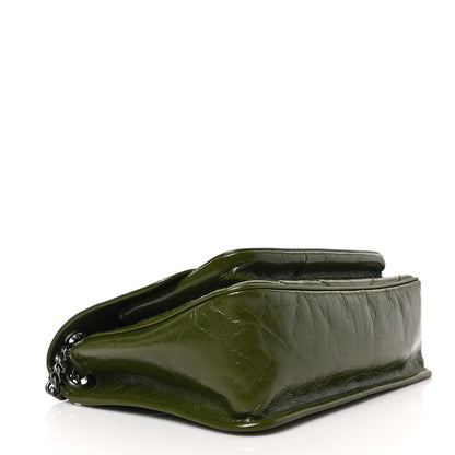 Saint Laurent Crinkled Calfskin Matelasse Monogram Medium Niki Chain Satchel Dark Pine 4 of 8