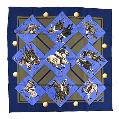 Hermes Silk Le Monde du Polo Scarf 90 1 of 4