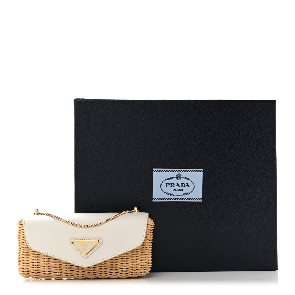 Prada Midollino City Calfskin Mini Bag Naturale White 13 of 13