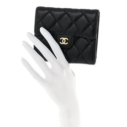Chanel Caviar Quilted Compact Flap Wallet Black 2 of 14