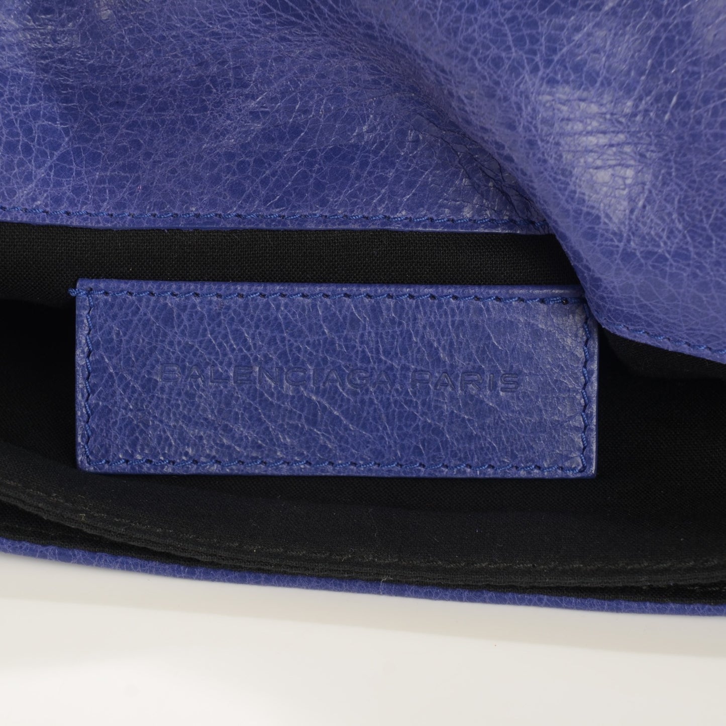 Agneau Giant 21 Rose Gold Hardware Envelope Clutch Bleu Lavande
