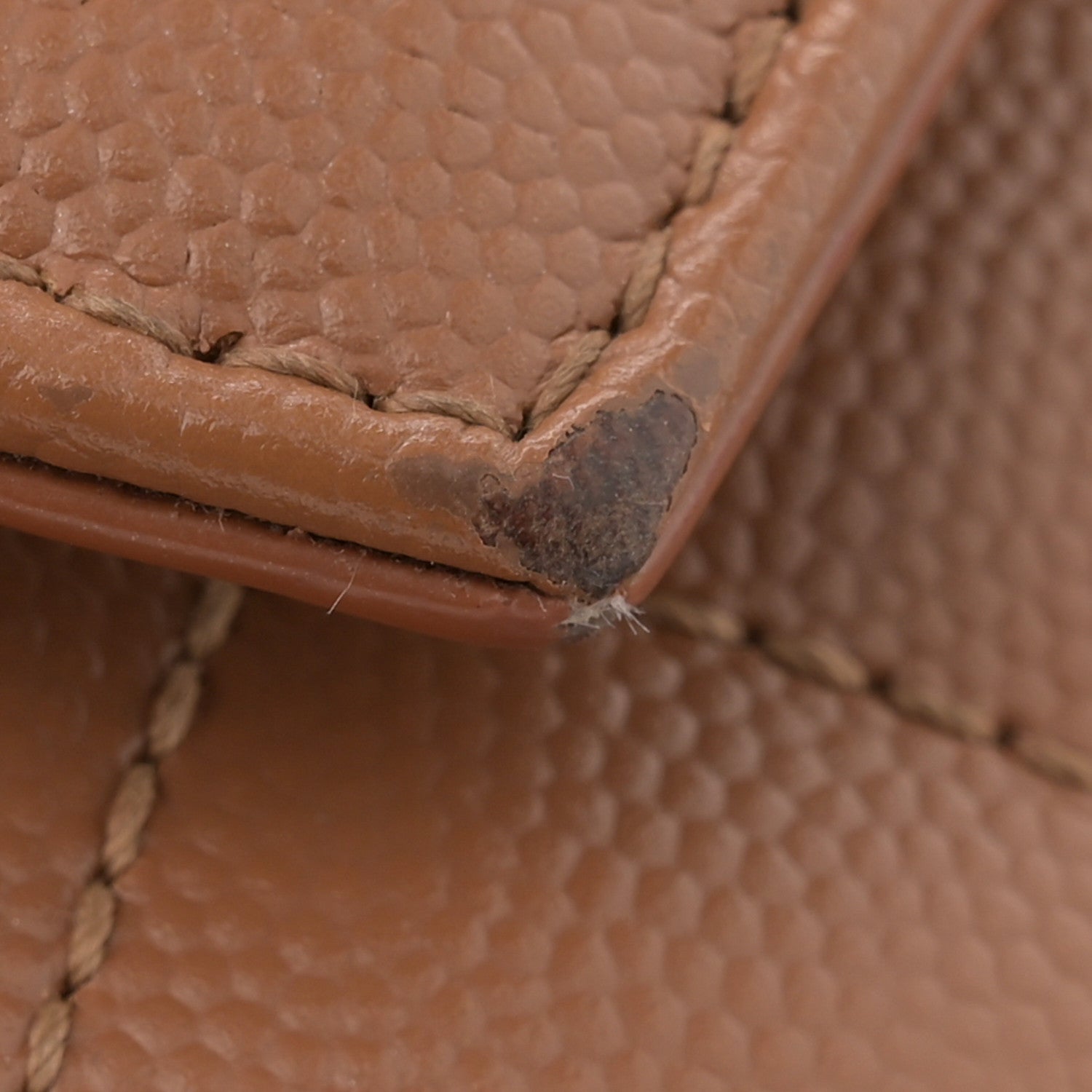 Saint Laurent Grain De Poudre Textured Mixed Matelasse Medium Triquilt Monogram Satchel Dark Cork 13 of 15