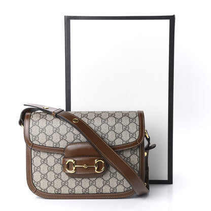 Gucci GG Supreme Monogram Horsebit 1955 Shoulder Bag Beige Brown Sugar 11 of 11