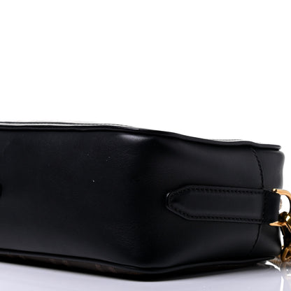 Fendi Glazed Fabric Vitello Century FF 1974 Stamp Patch Camera Case Mogano Panna Black 16 of 16