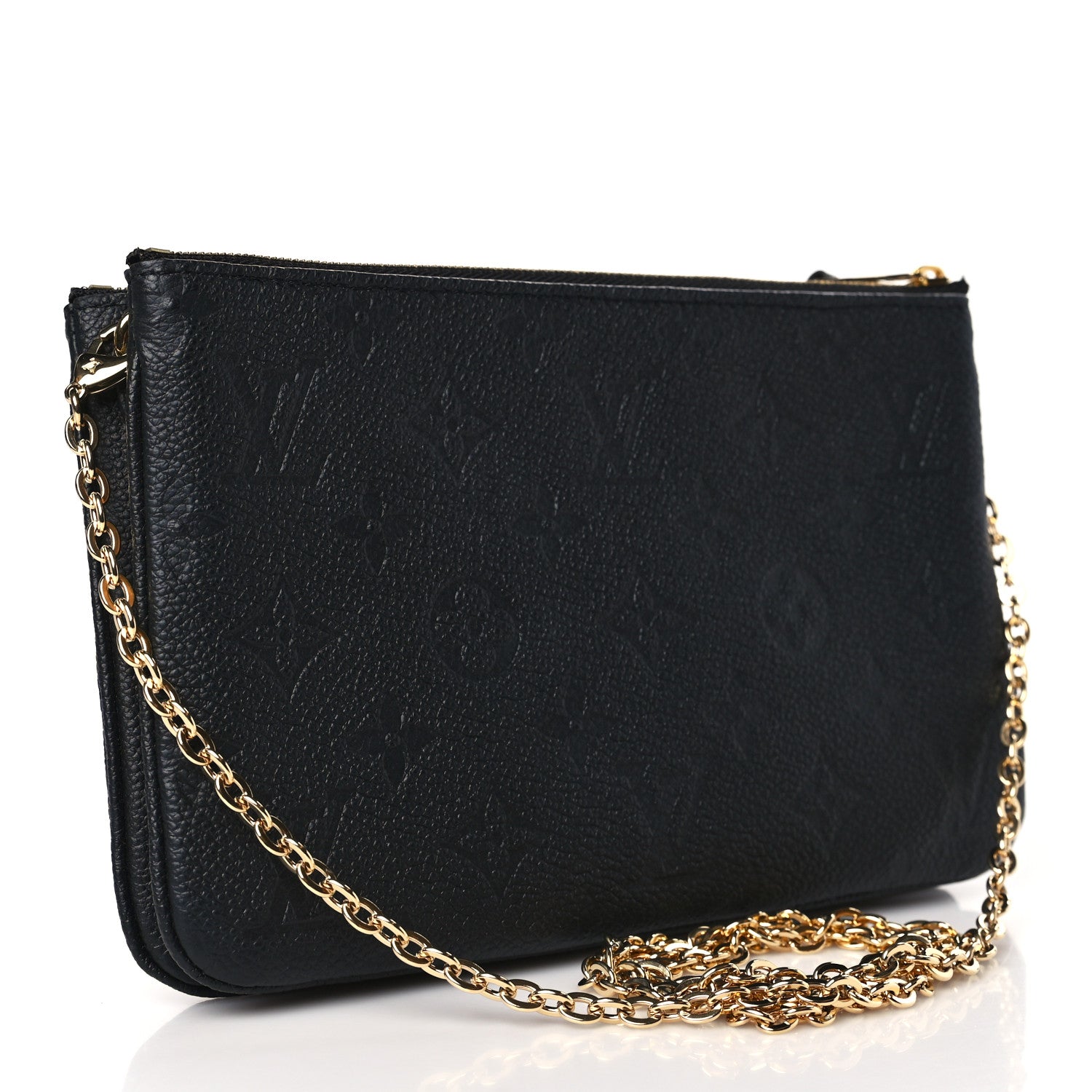 Louis Vuitton Empreinte Double Zip Pochette Black 3 of 10