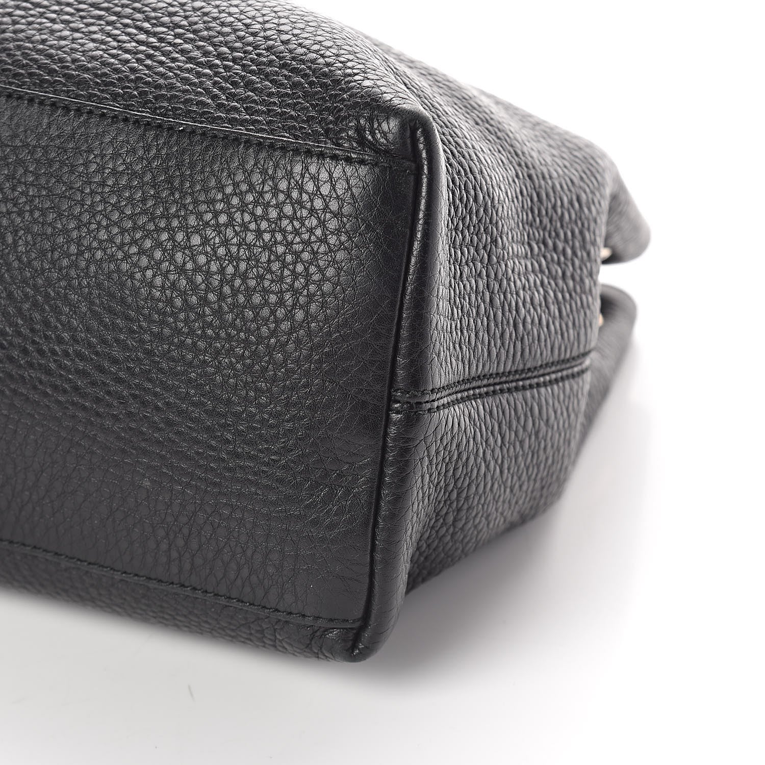Gucci Pebbled Calfskin Medium Soho Chain Shoulder Bag Black 9 of 10