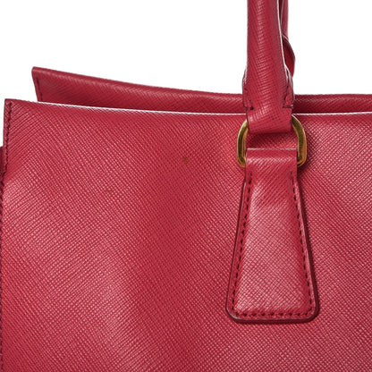 Prada Saffiano Large Top Handle Open Tote Peonia 9 of 14
