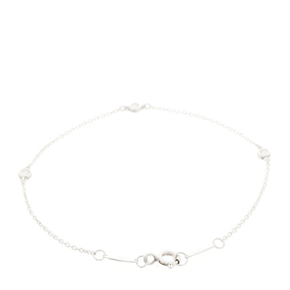 Tiffany Sterling Silver Diamond .09ct Elsa Peretti Diamonds By The Yard Bracelet 3 of 6