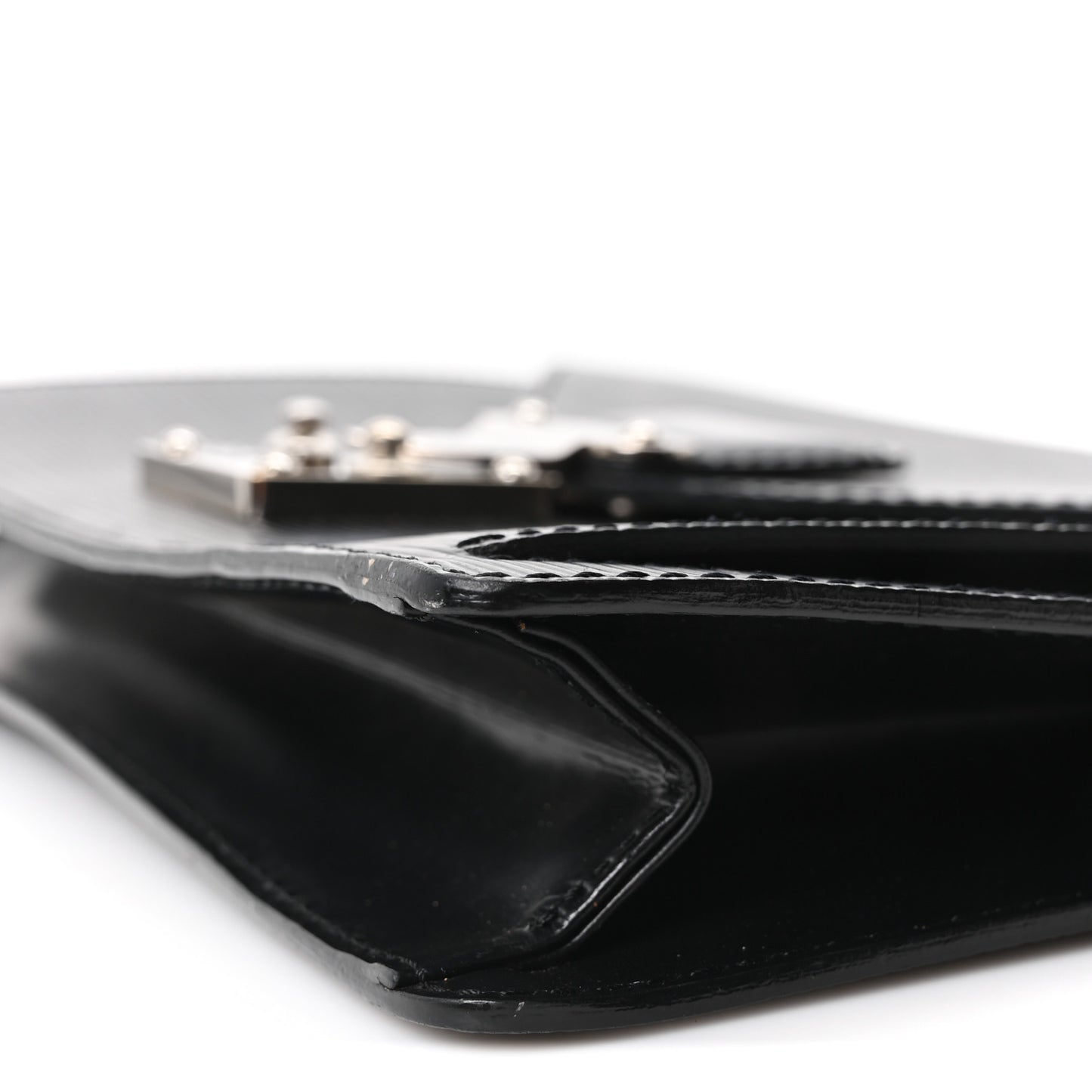 Epi Pochette Sellier Dragonne Clutch Black